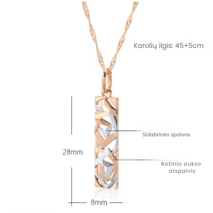 Elegant Golden Pendant Necklace – Laiko Išbandyta Prabanga
