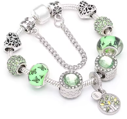Green Harmony Charm Apyrankė – Žavinga ir Elegantiška