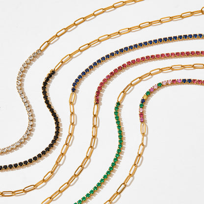 LUXE Paperclip“ cirkonio apyrankė – subtili elegancija ir spindesys