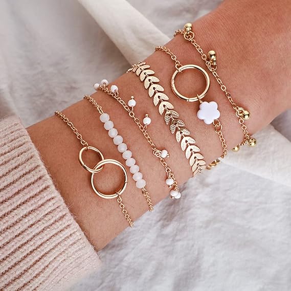 Boho Chic Apyrankių Rinkinys – Sluoksniuota Elegancija su Prasmė