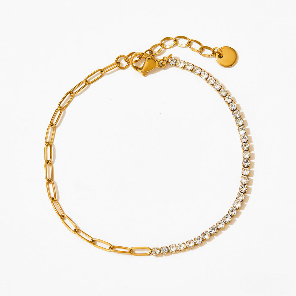 LUXE Paperclip“ cirkonio apyrankė – subtili elegancija ir spindesys