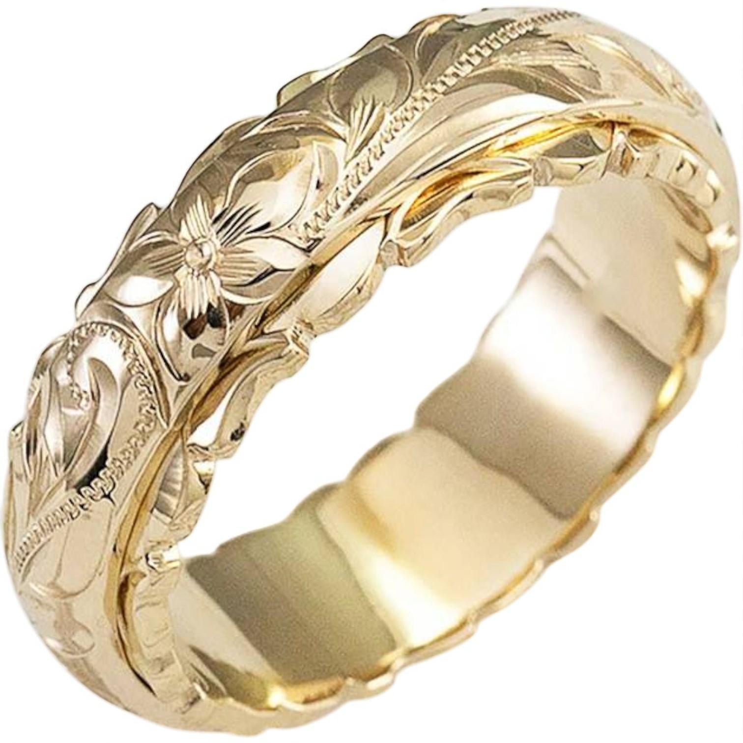 Vintažinis Aukso Gėlių Žiedas – Amžina Elegancija