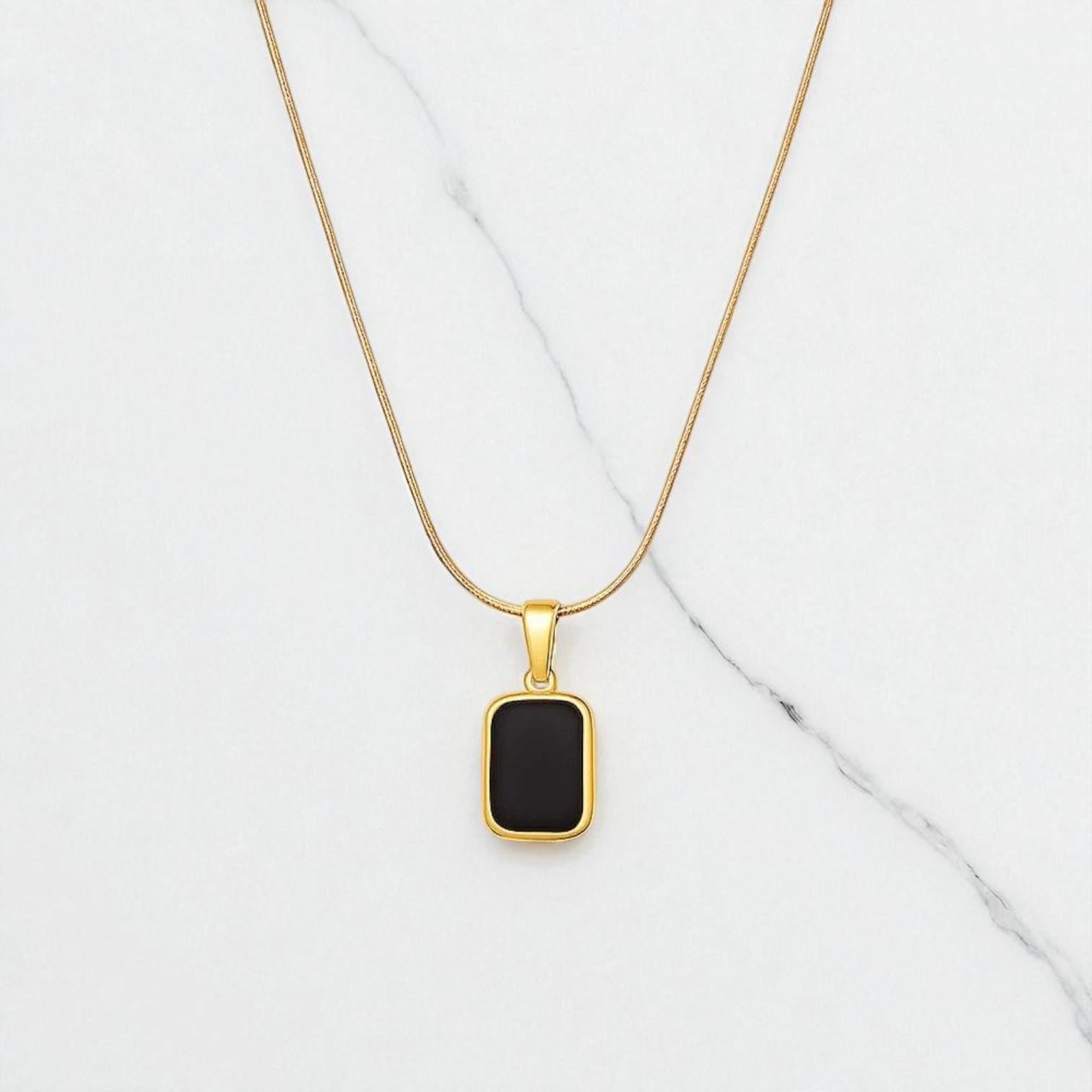 Noir Elegance™ – Dvipusis Geometrinis Pakabuko Vėrinys